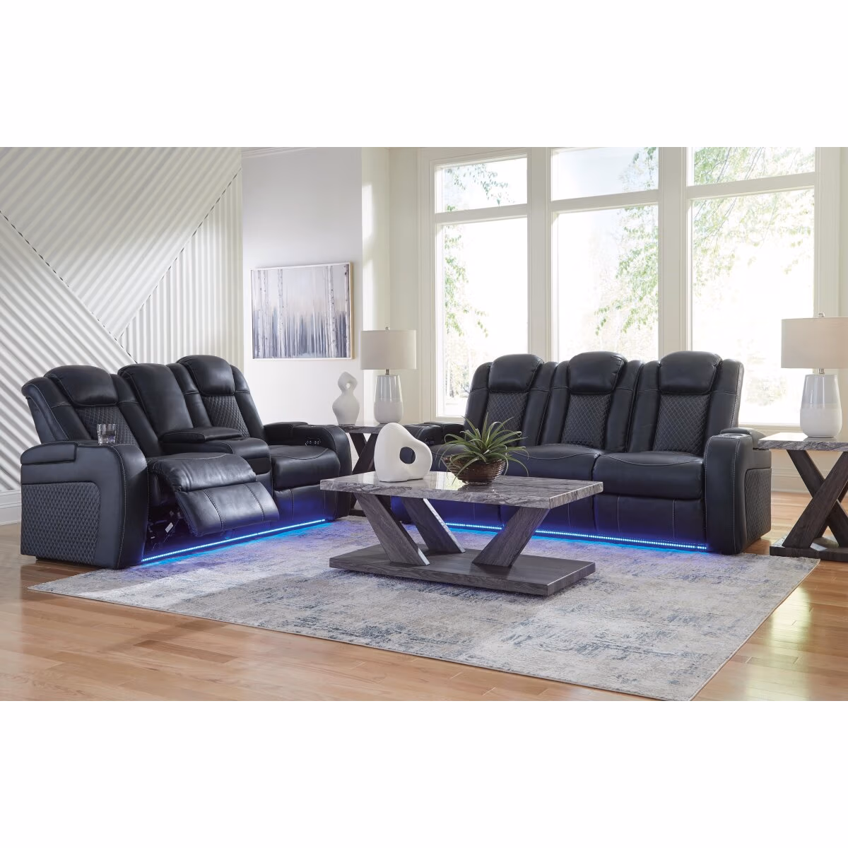 Fyne-Dyme Power Reclining Sofa and Loveseat - Image 6