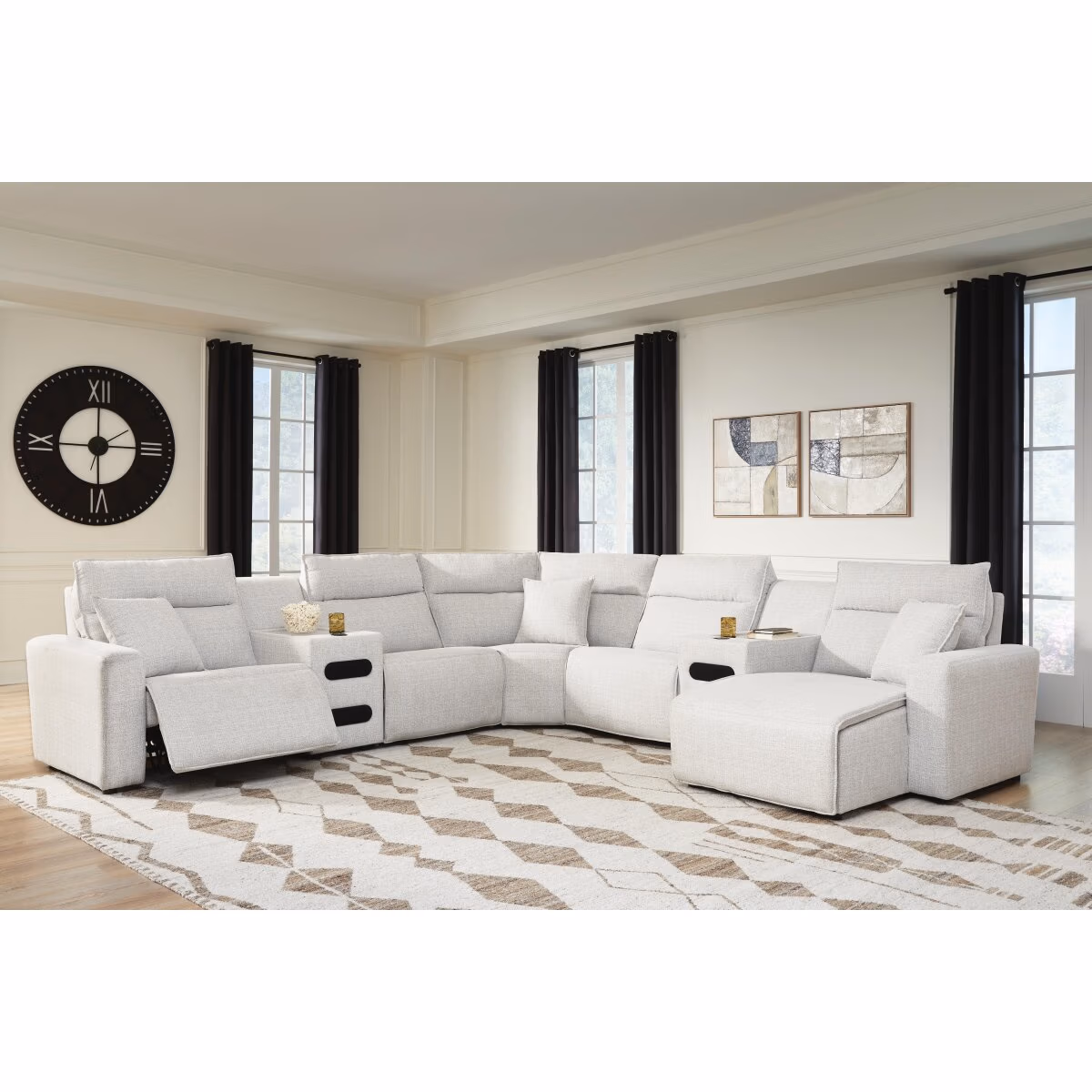 Modmax II 7-Piece Power Reclining Sectional with Chaise and Audio Consoles - Image 3