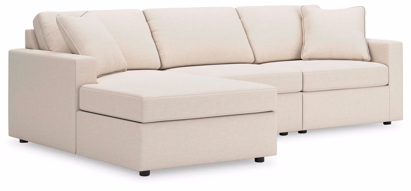 9127aad9cf99694a0e01e6f3cd63a30f Modmax 3-Piece Sectional with Chaise - Image 1