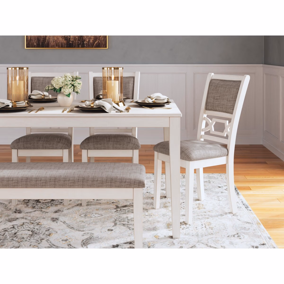 Erinberg Dining Table and 4 Chairs and Bench (Set of 6) - Image 7
