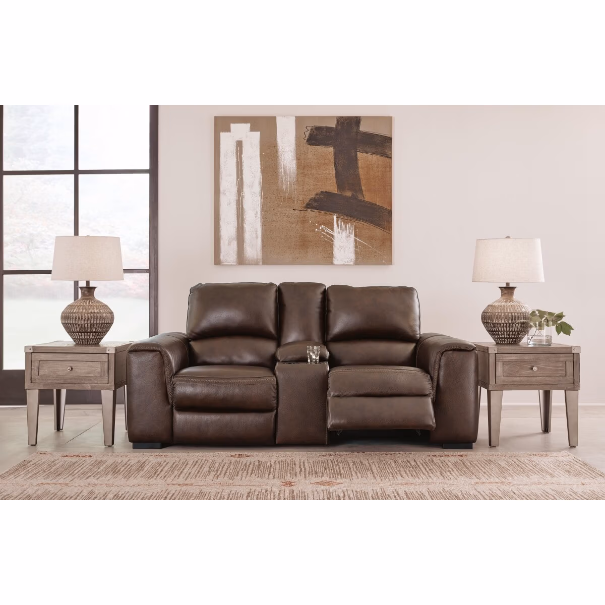 Alessandro Power Reclining Loveseat with Console - Image 8