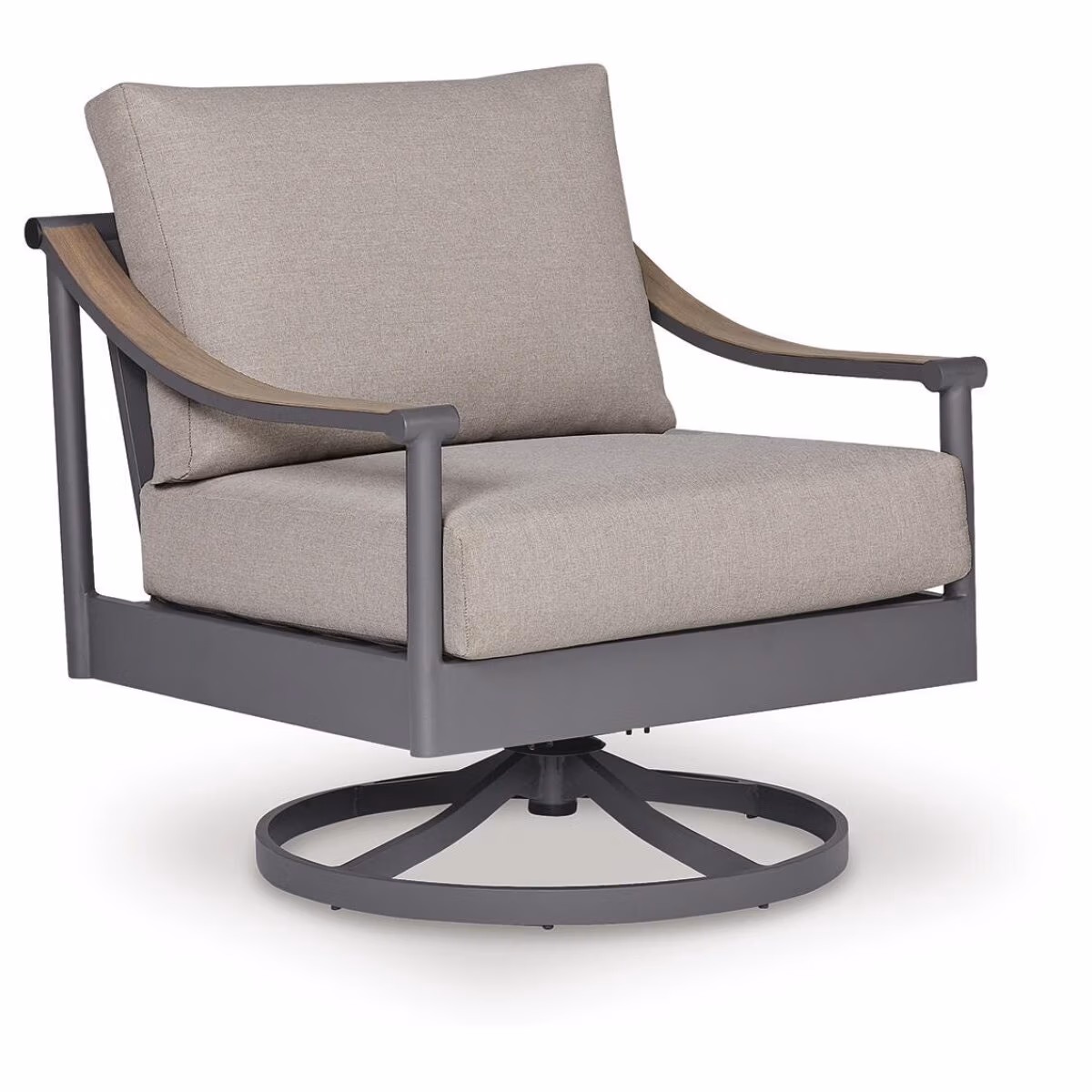 Ocean Beach Outdoor Swivel Lounge with Cushion - Image 2