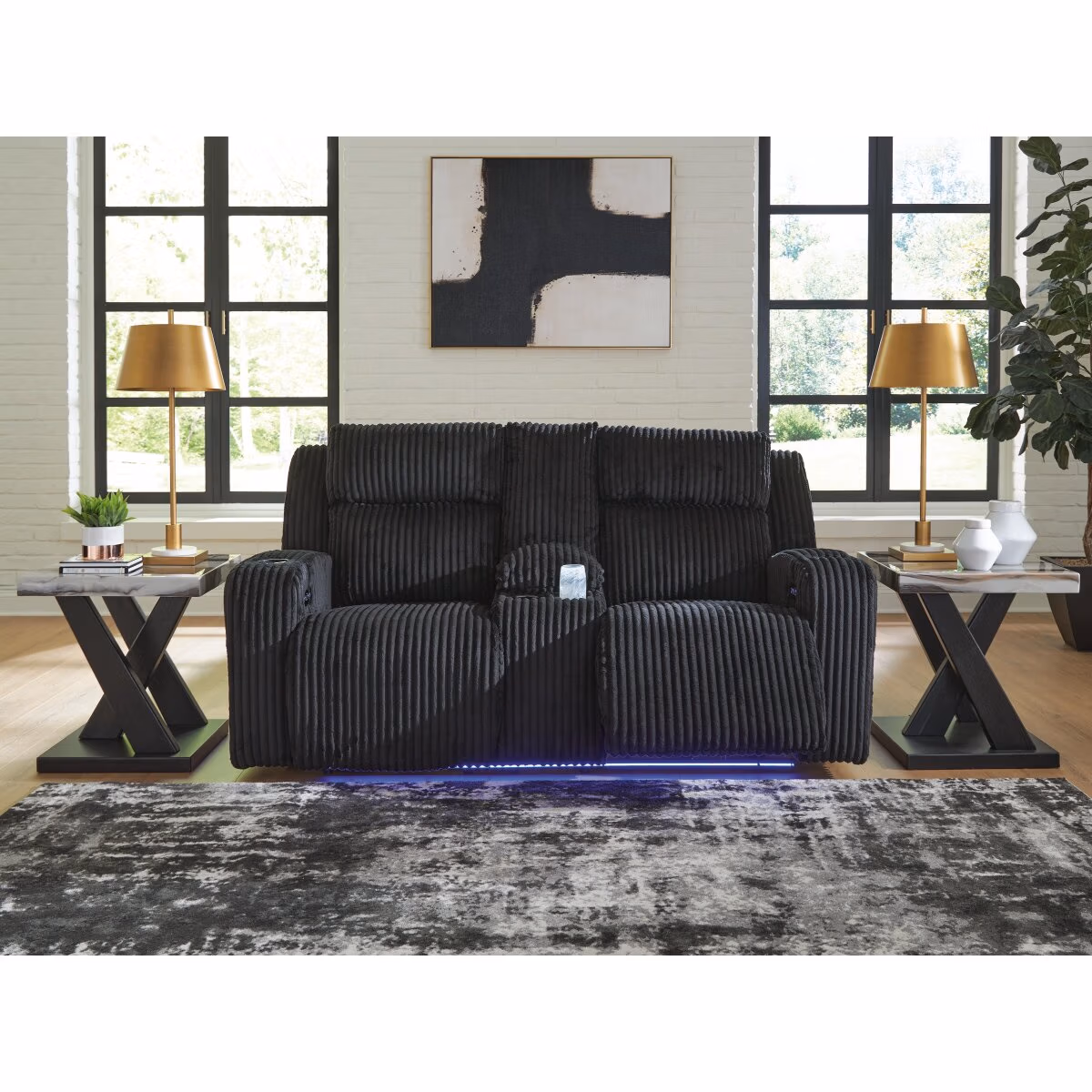 Belvarrow Power Reclining Loveseat with Console - Image 3