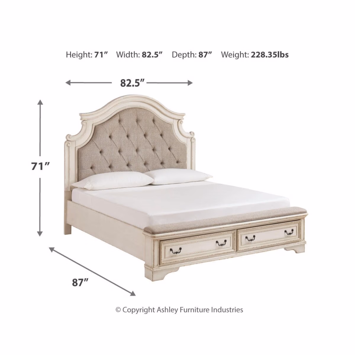 Realyn King Storage Bed, Chest and 2 Nightstands - Image 13