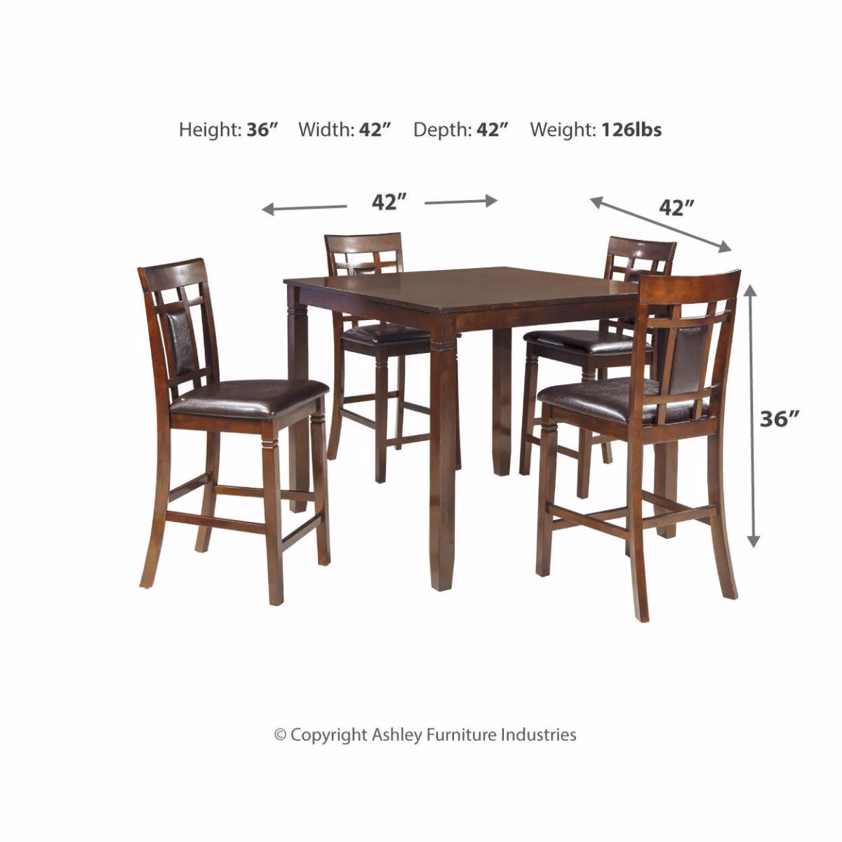 Bennox Counter Height Dining Table and Bar Stools (Set of 5) - Image 5