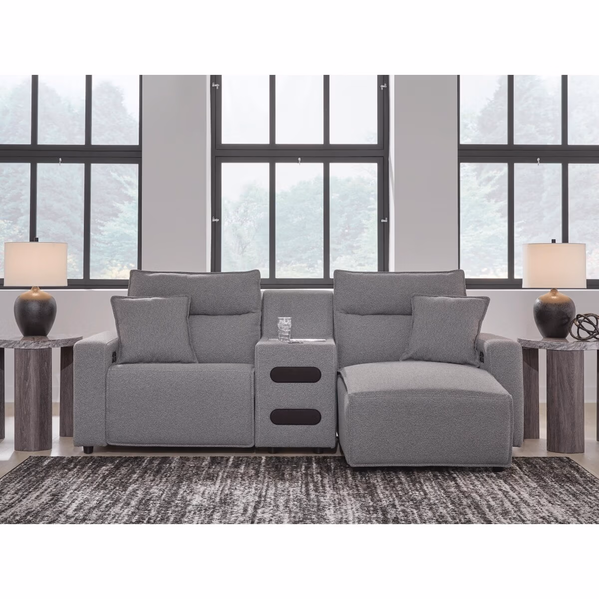 Modmax II 3-Piece Power Reclining Sectional with Chaise and Audio Console - Image 3