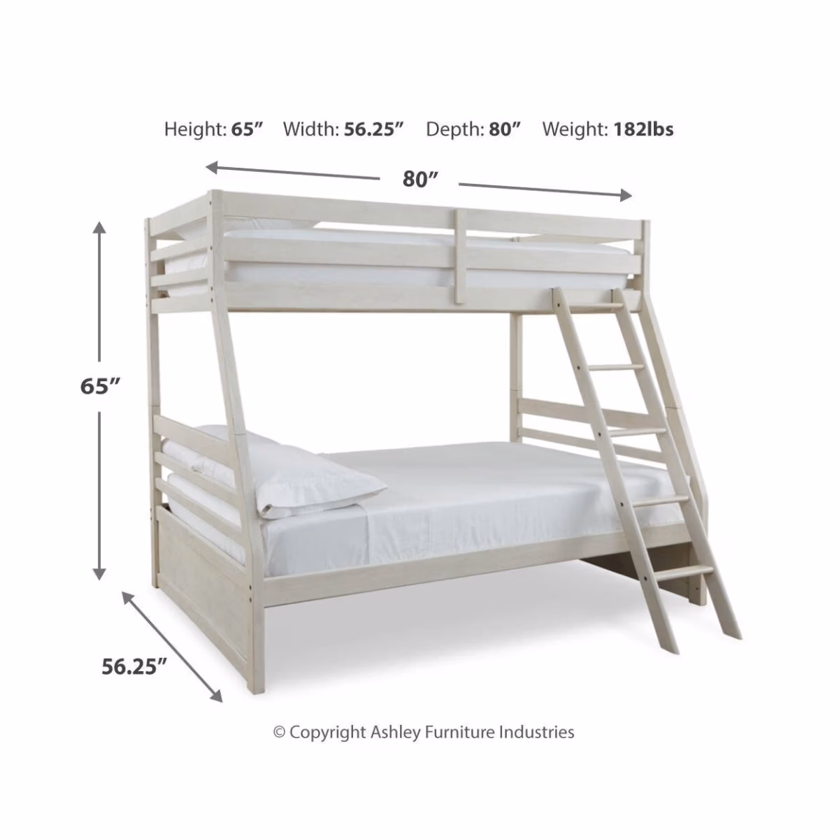 Robbinsdale Twin over Full Bunk Bed and Mattresses - Image 9