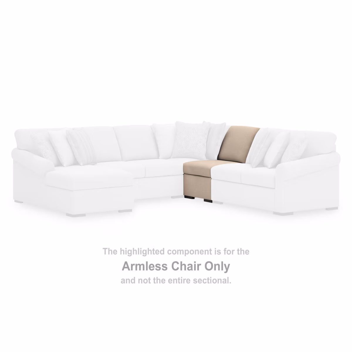 LadyMae Armless Chair - Image 3