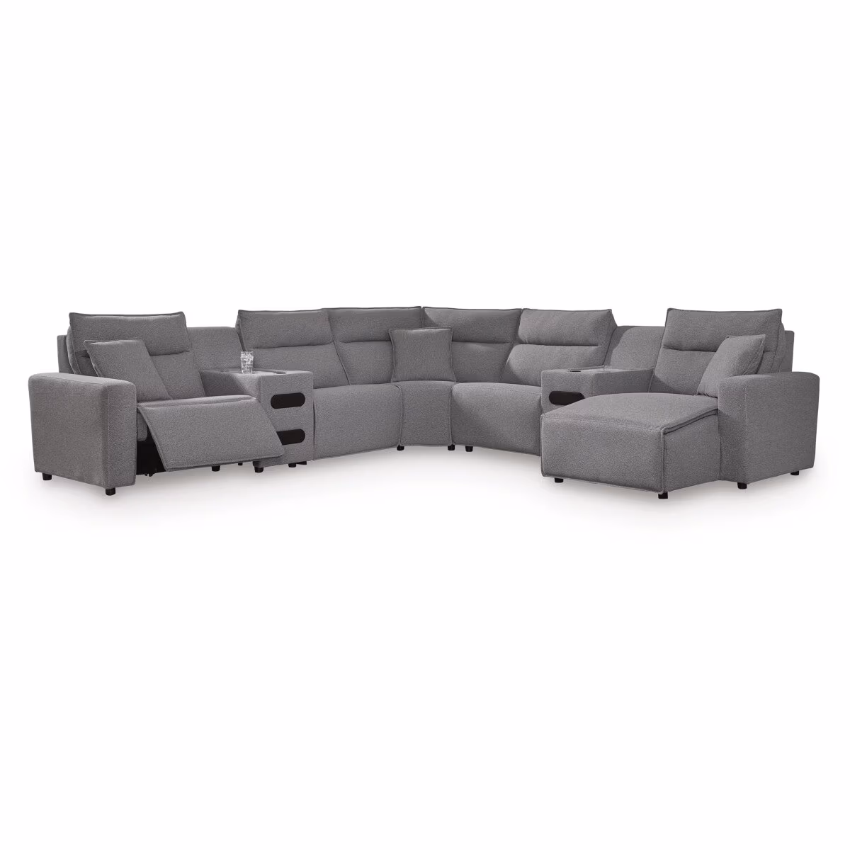 Modmax II 7-Piece Power Reclining Sectional with Chaise and Audio Consoles - Image 2