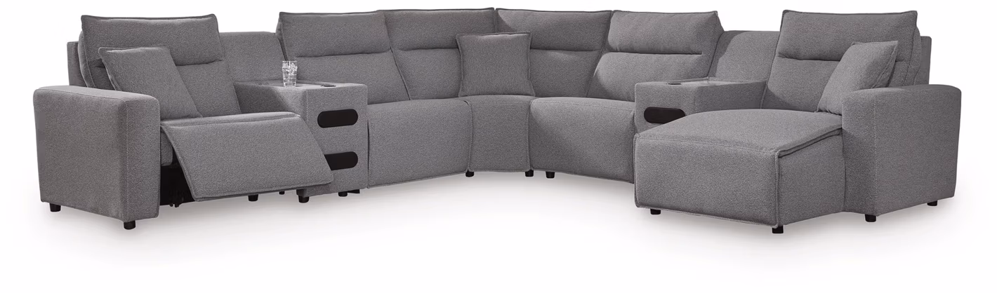 Modmax II 7-Piece Power Reclining Sectional with Chaise and Audio Consoles