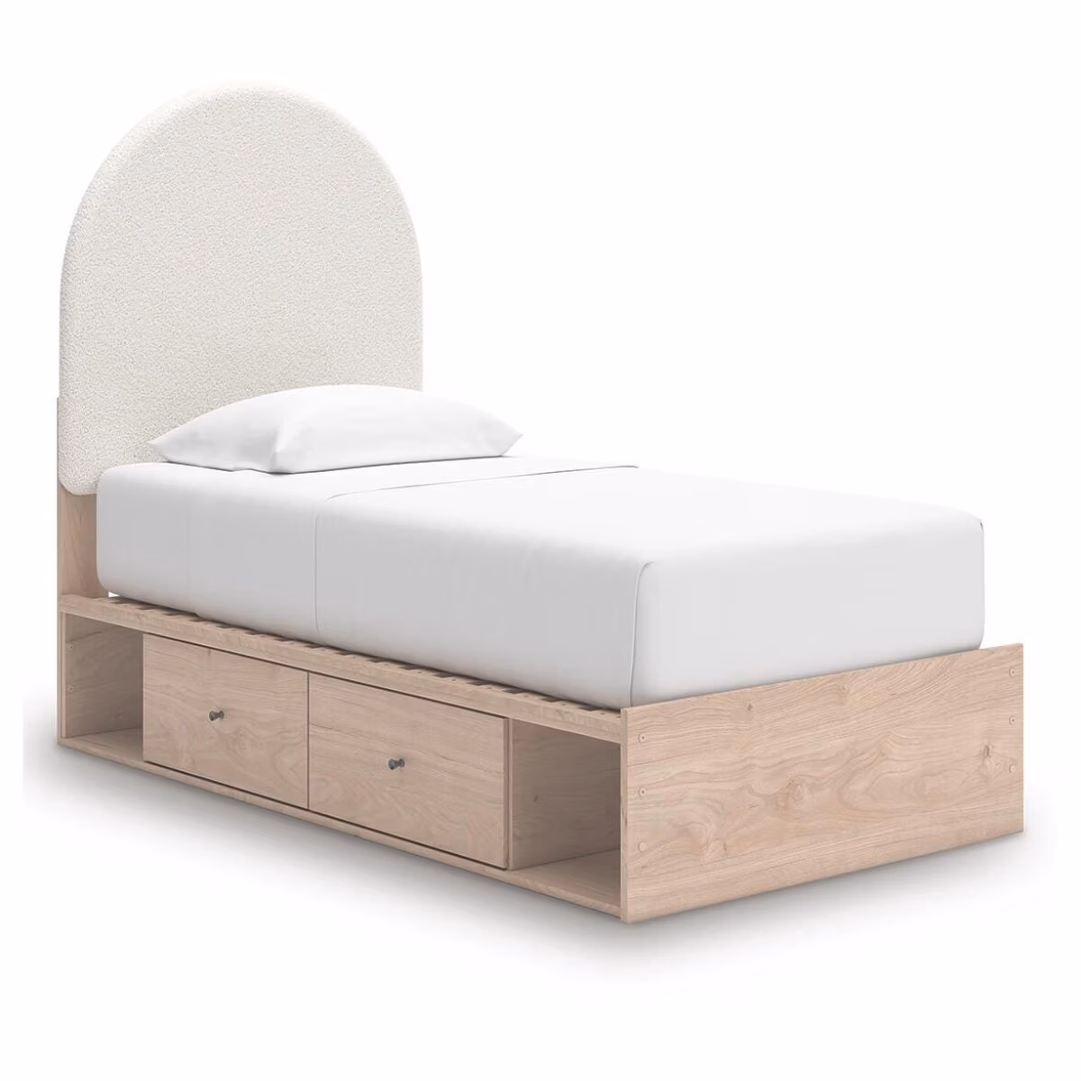 Arloster Twin Upholstered Panel Bed with Storage - Image 2