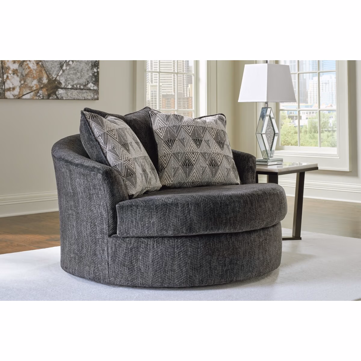Biddeford Oversized Swivel Accent Chair - Image 3