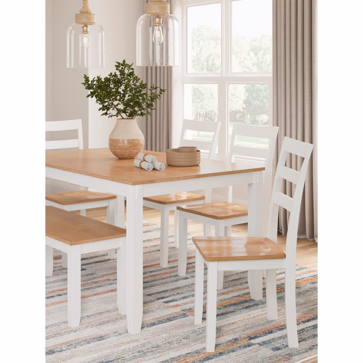 Gesthaven Dining Table with 4 Chairs and Bench (Set of 6) - Image 7