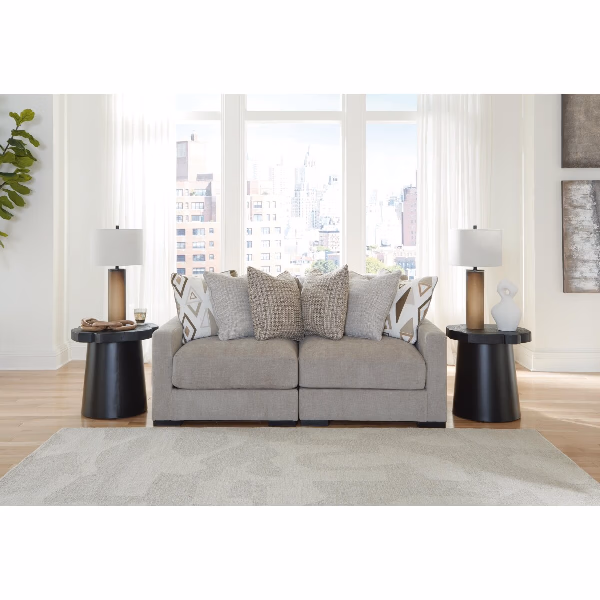 Aslan Court 2-Piece Loveseat Sectional - Image 3