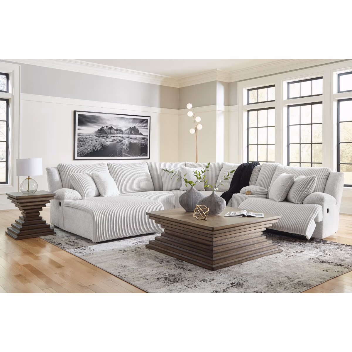 Top Tier 6-Piece Reclining Sectional with Chaise - Image 6