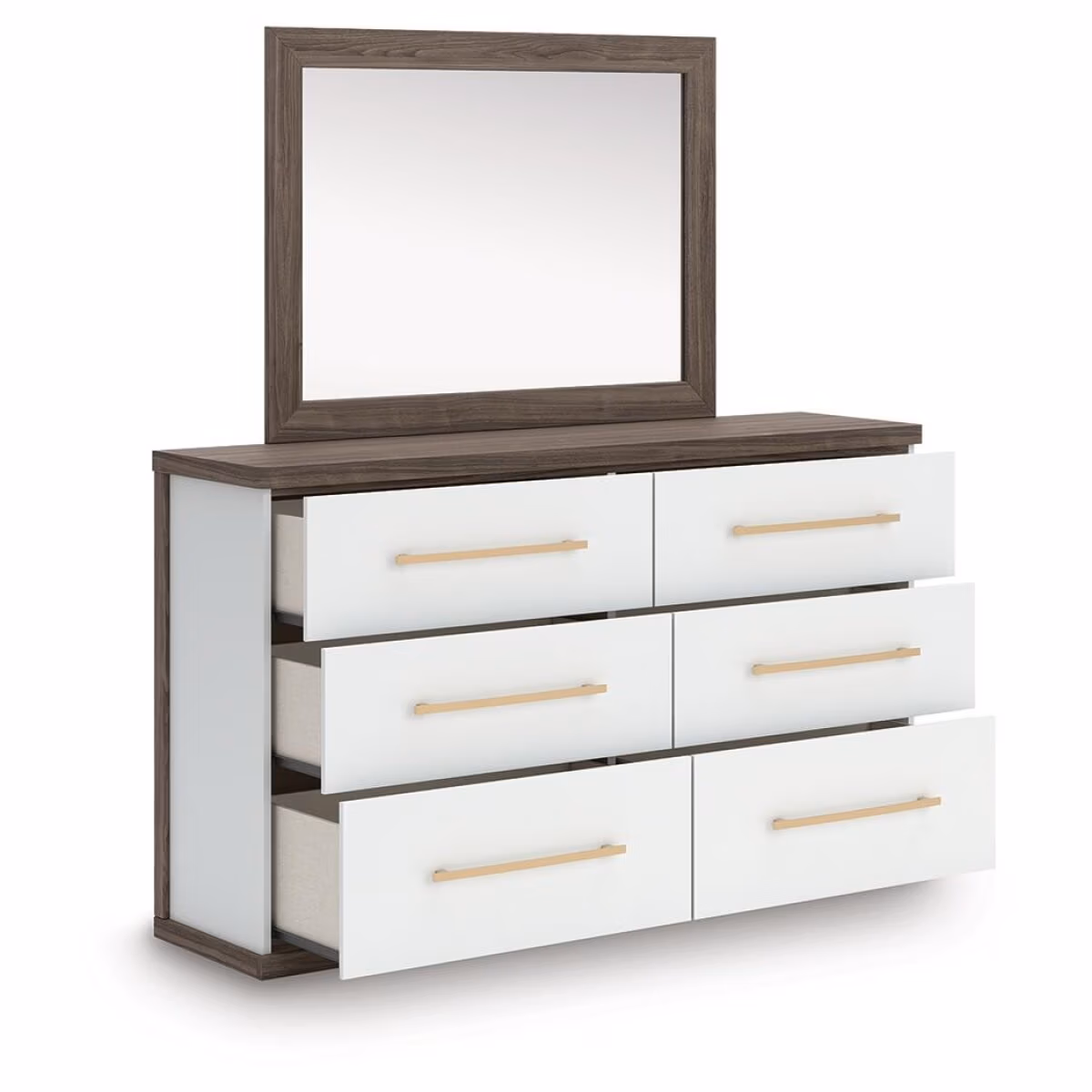 Kendanport Queen Upholstered Bed, Dresser, Mirror and Nightstand - Image 5