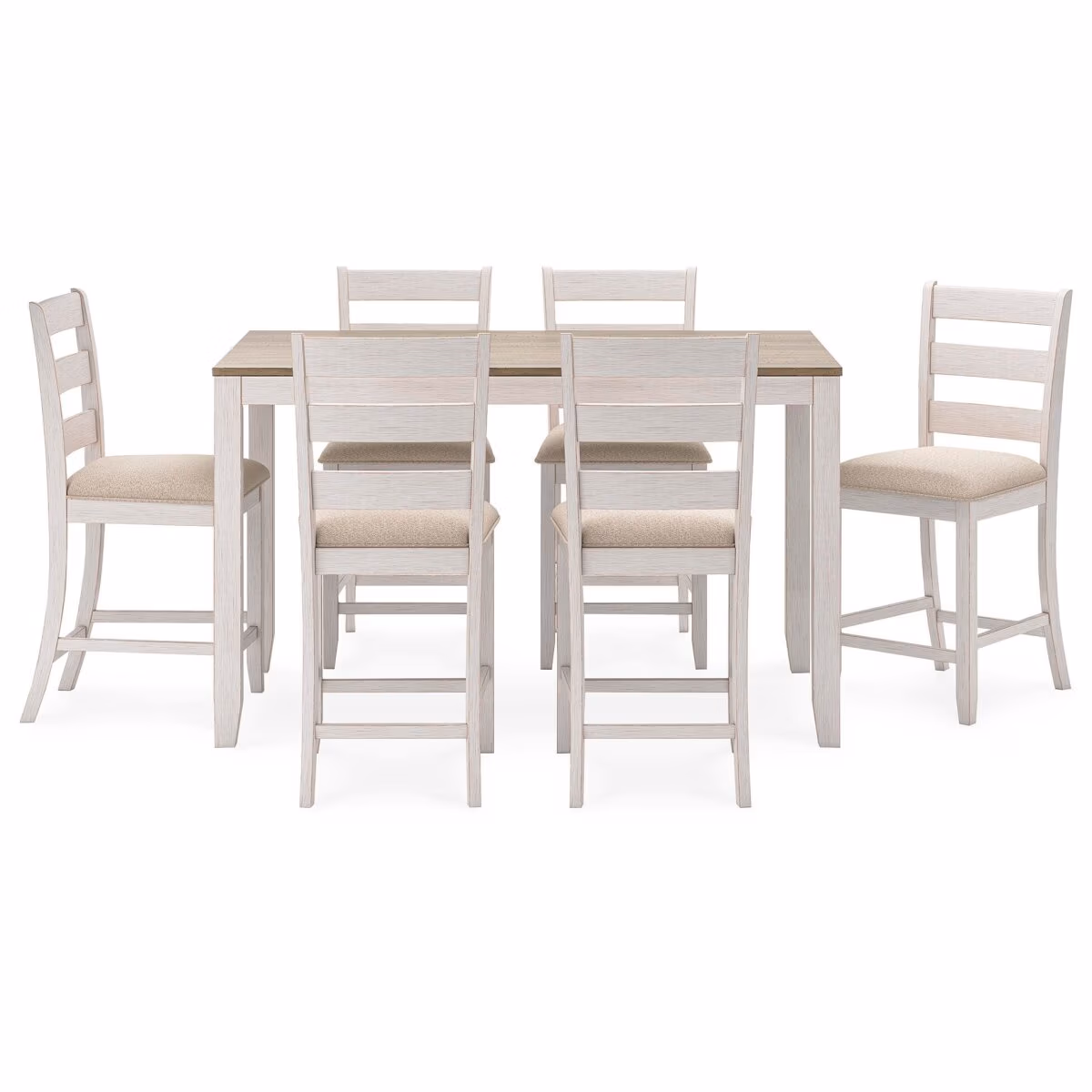 Skempton Counter Height Dining Table and Bar Stools (Set of 7) - Image 4