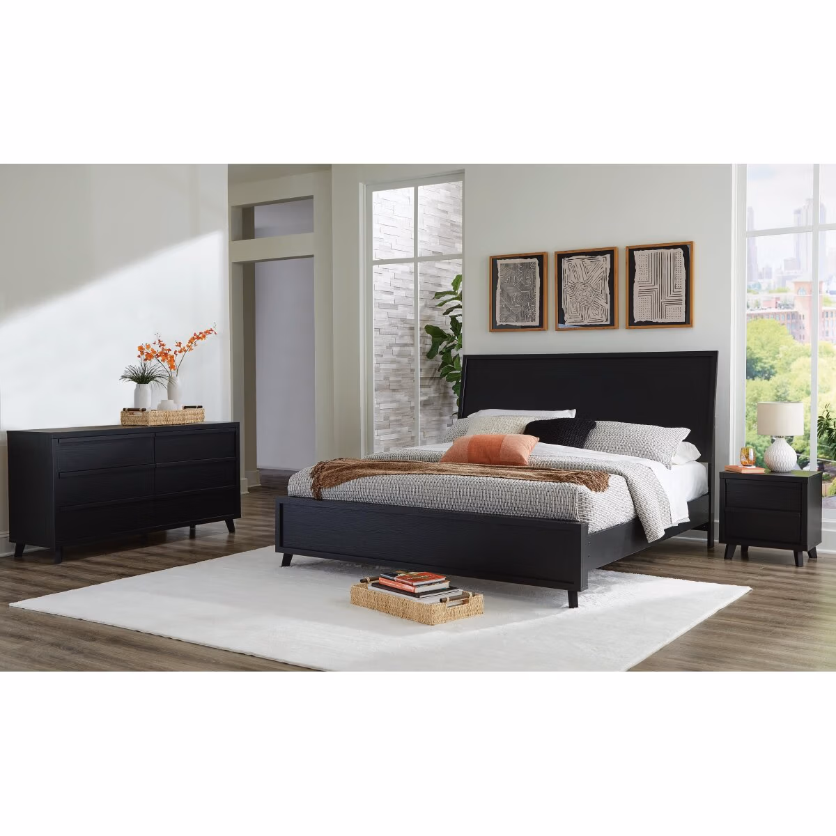 Danziar King Panel Bed, Dresser and Nightstand - Image 2