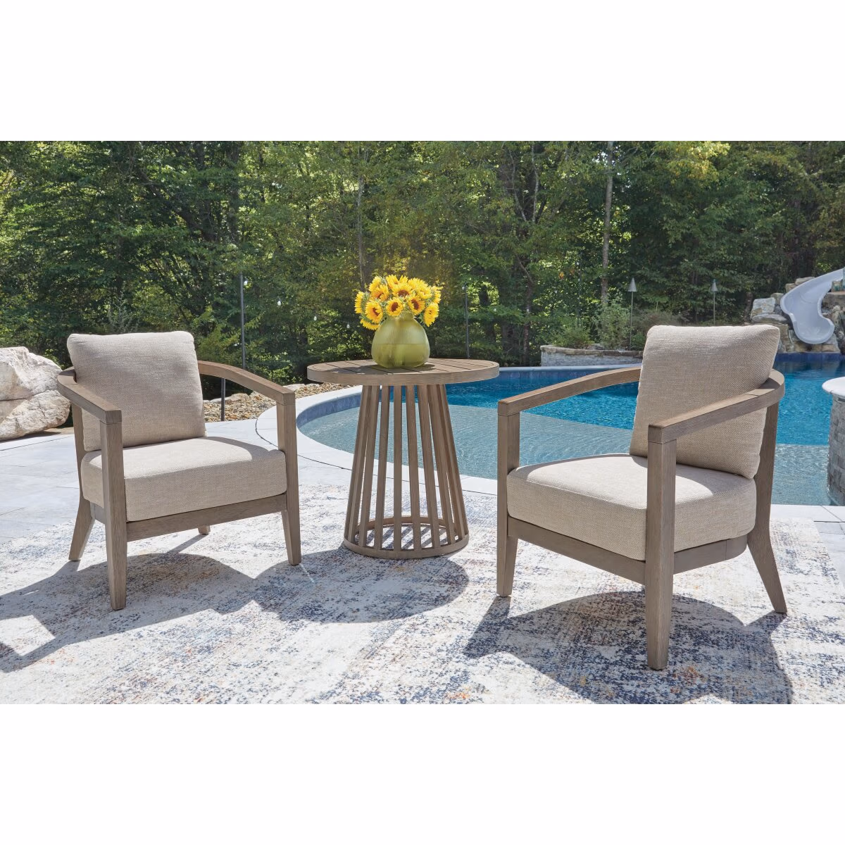 Joy Lagoon Outdoor Chairs with Cushions/Table (Set of 3) - Image 10
