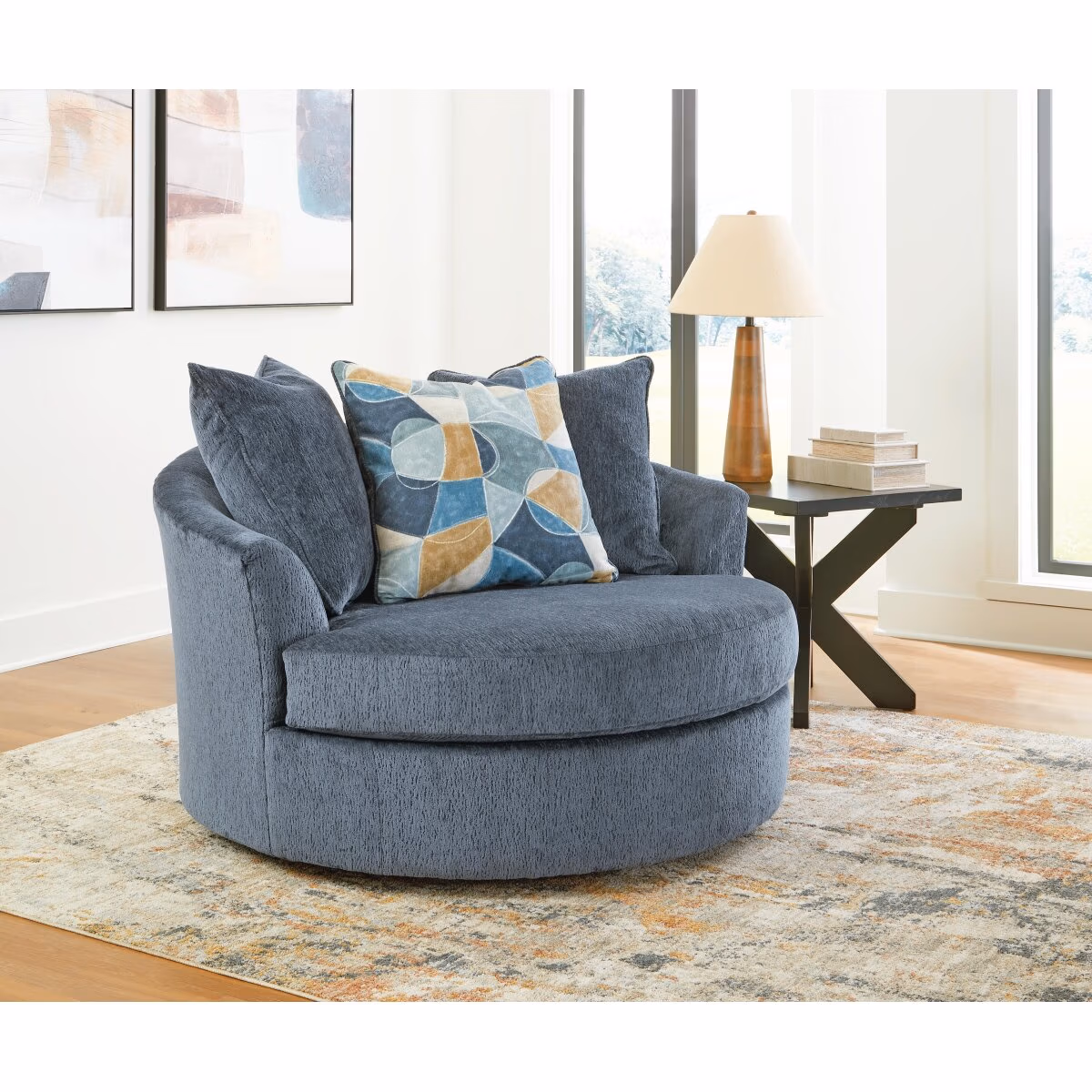 Maxon Place Oversized Swivel Accent Chair - Image 3