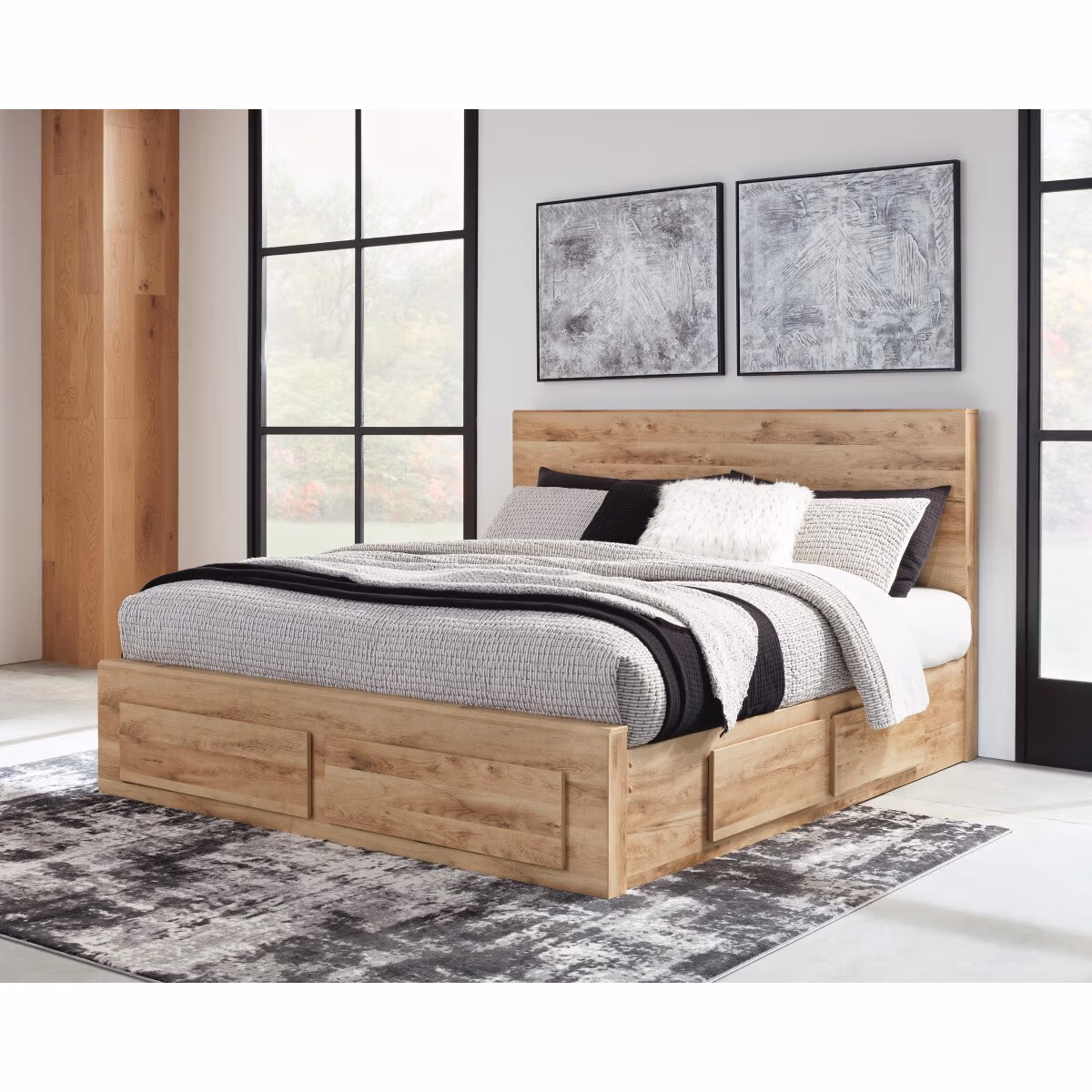 Hyanna Queen Panel Storage Bed with 1 Under Bed Storage Drawer - Image 3