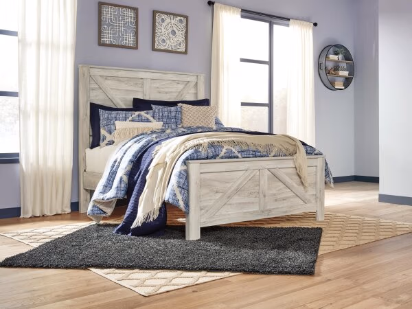 Bellaby Queen Crossbuck Panel Bed and 2 Nightstands - Image 5