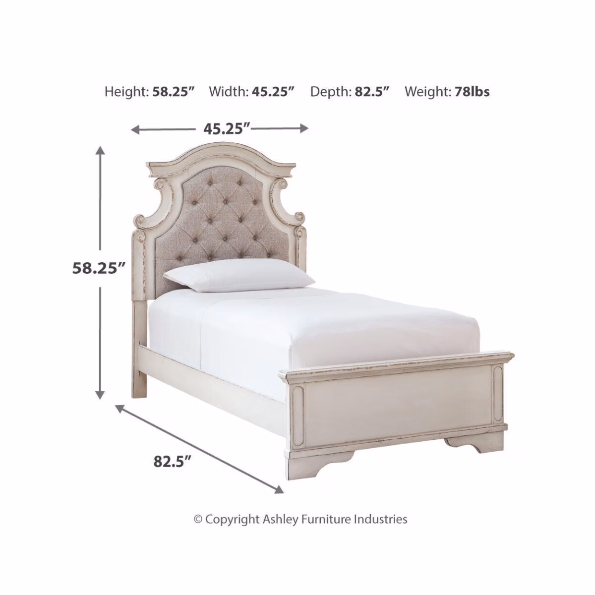 Realyn Twin Upholstered Panel Bed and Nightstand - Image 8