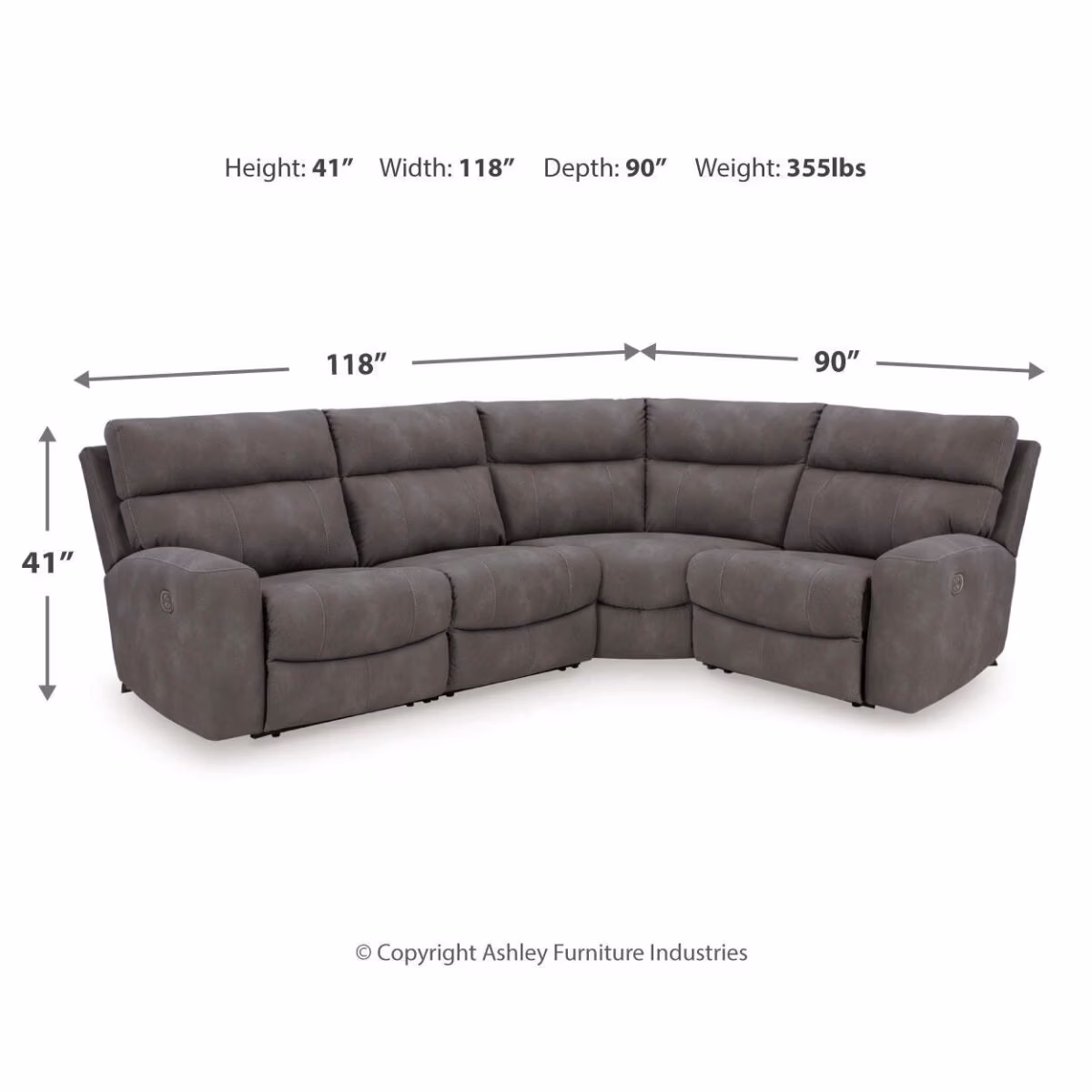 Next-Gen Durapella 4-Piece Power Reclining Sectional - Image 18