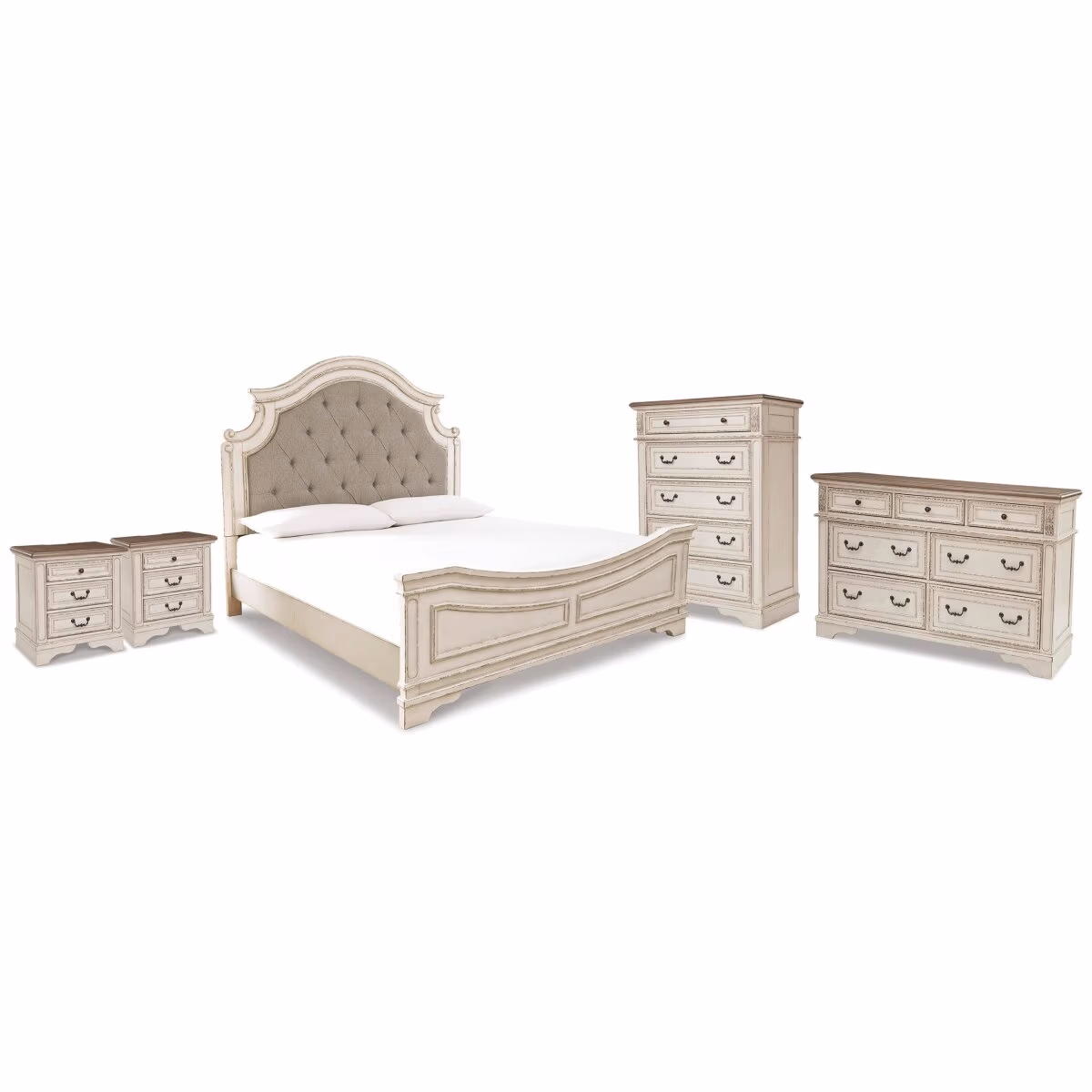 Realyn King Panel Bed, Dresser, Chest and 2 Nightstands - Image 2