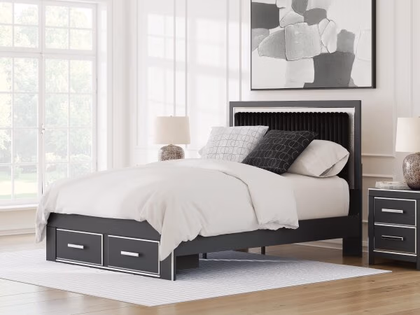 Zuraleus Queen Upholstered Panel Platform Storage Bed - Image 3