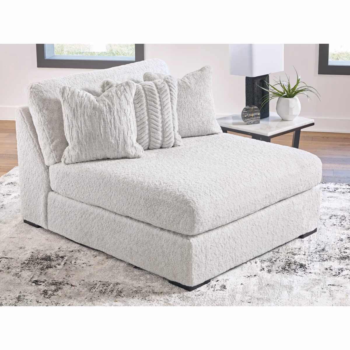 Cuddle Plush Oversized Armless Chaise - Image 7