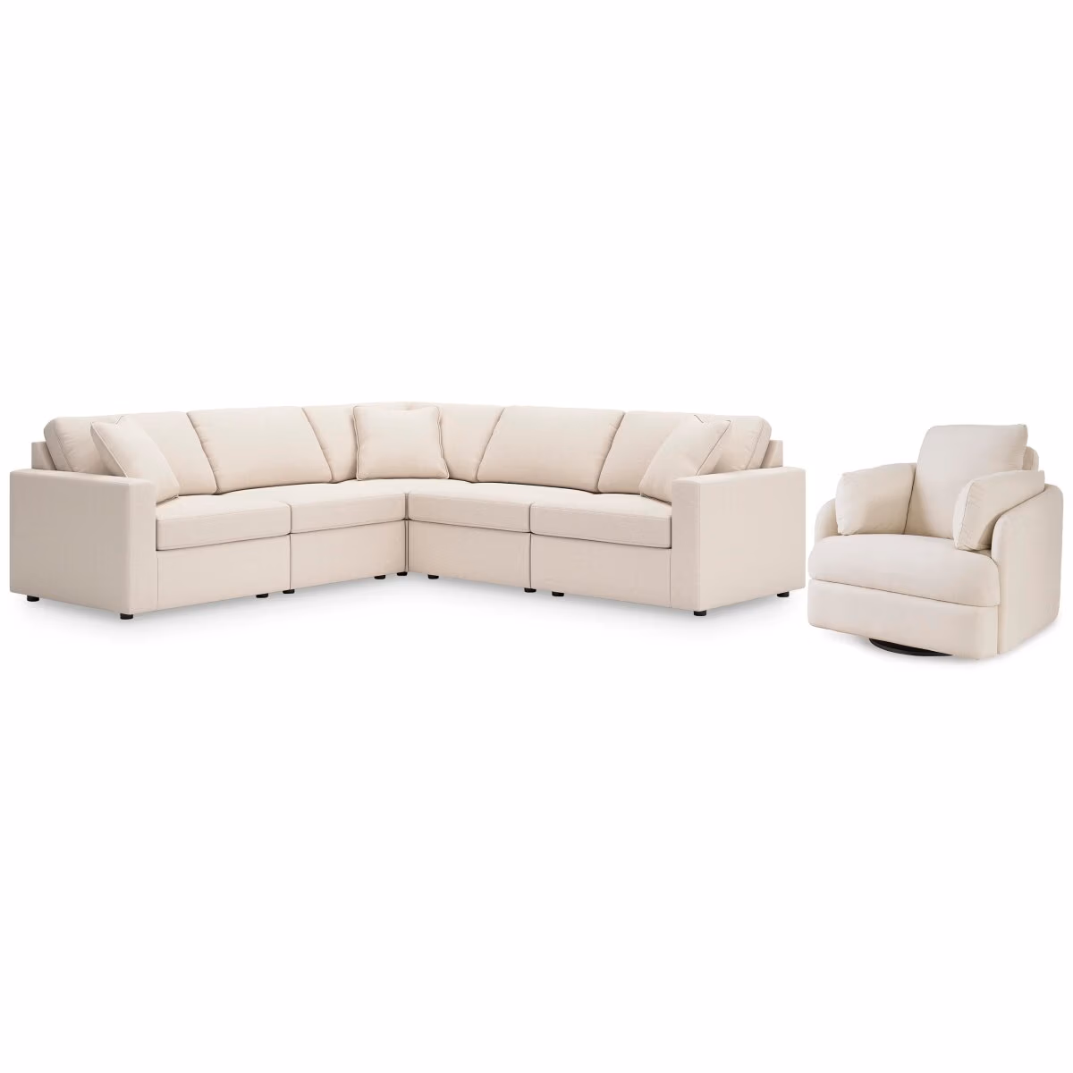 Modmax 5-Piece Sectional and Swivel Glider Recliner - Image 2