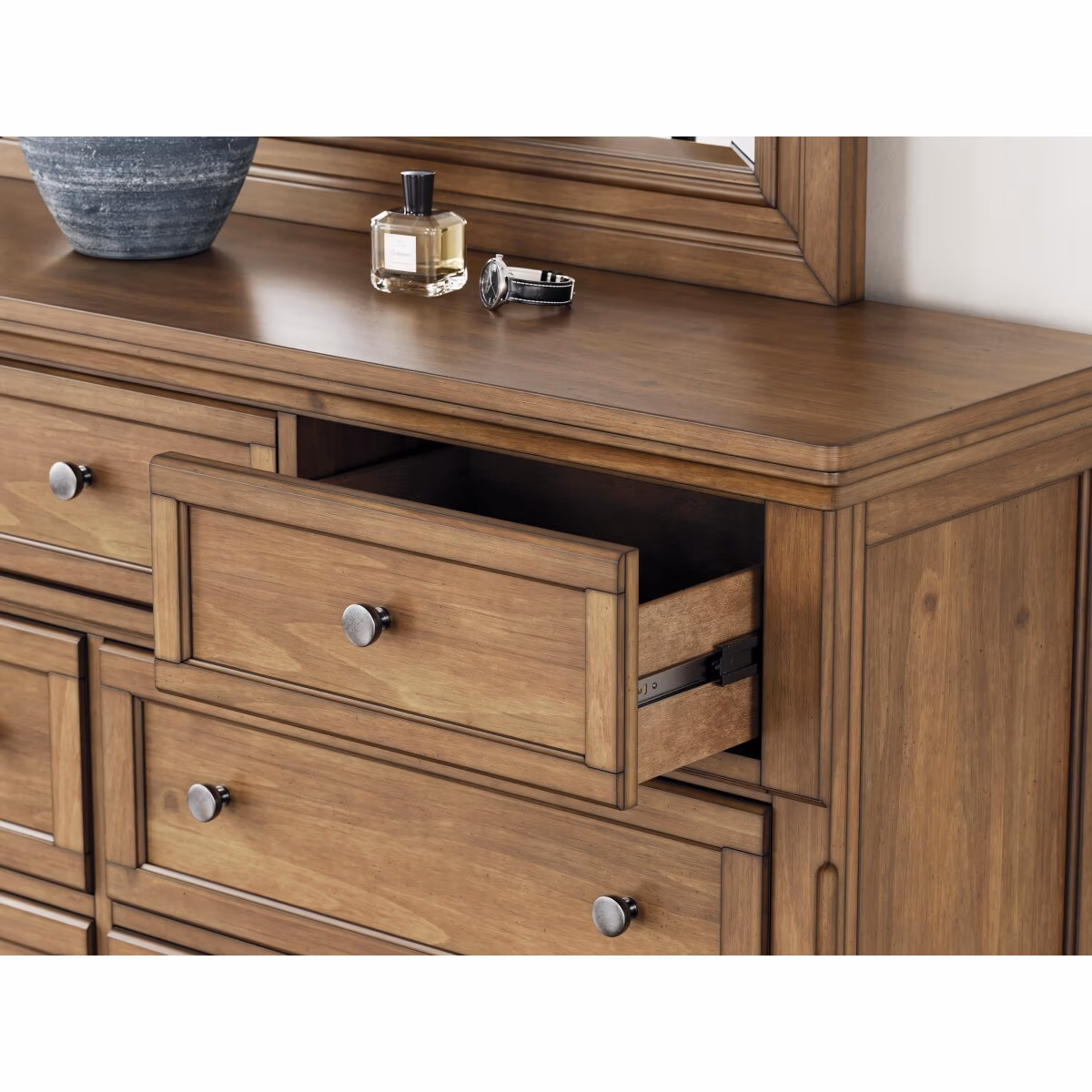 Feddinger King Panel Storage Bed, Dresser, Mirror, Chest and Nightstand - Image 34