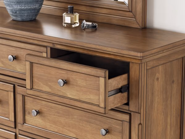 Feddinger King Panel Storage Bed, Dresser, Mirror, Chest and Nightstand - Image 34