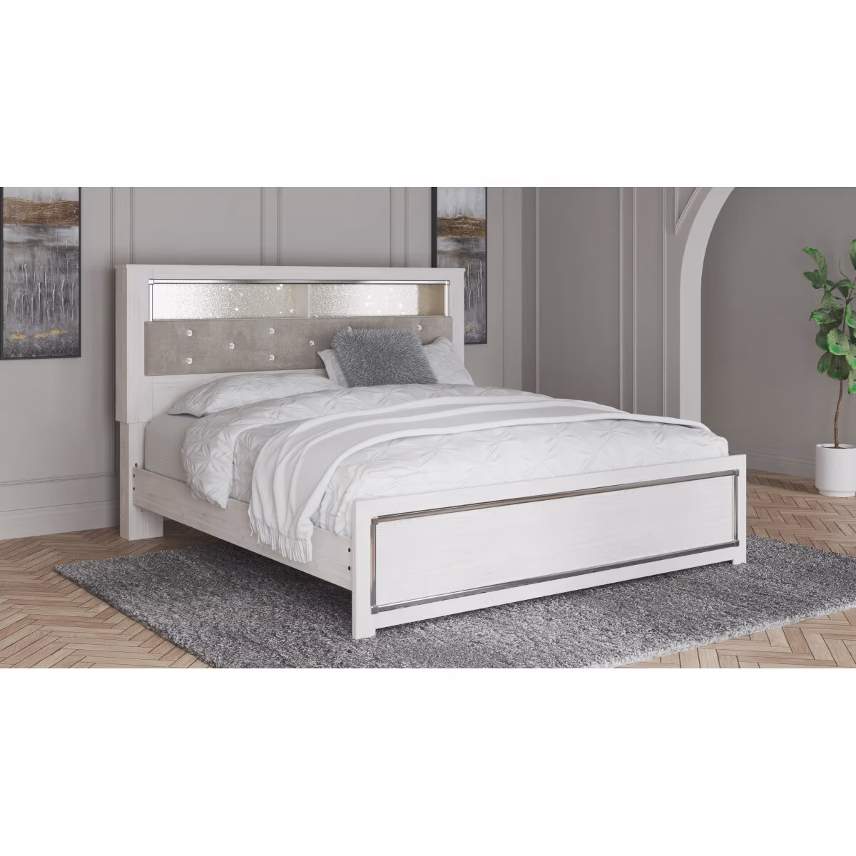 Altyra King Panel Bookcase Bed - Image 3