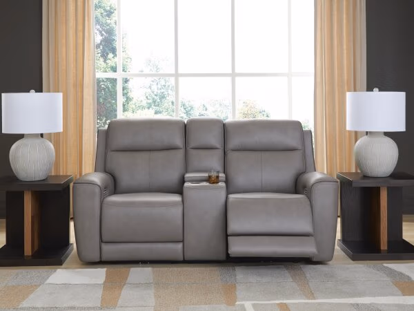 5Z-Comfort Power Reclining Loveseat with Console - Image 3