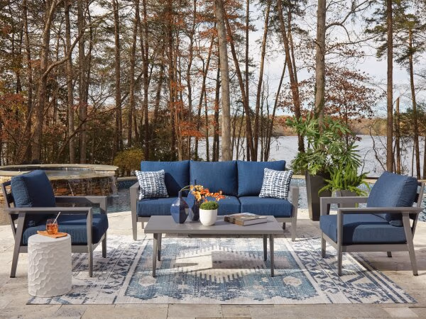 Gali Outdoor Sofa/Chairs/Table Set (Set of 4) - Image 3