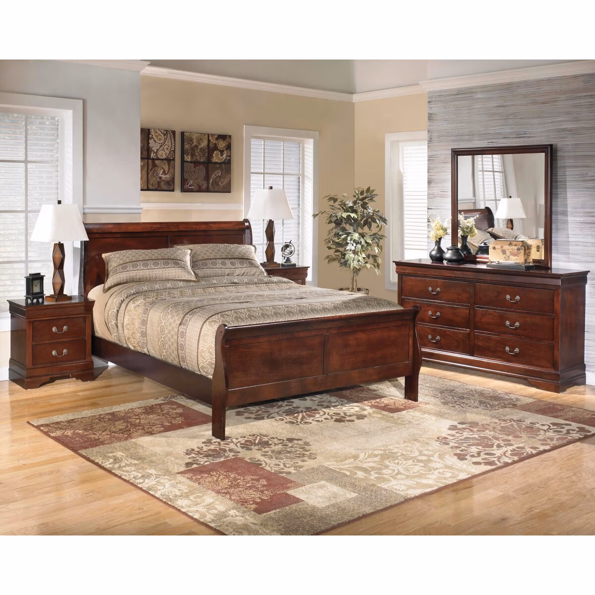Alisdair Queen Sleigh Bed, Dresser, Mirror, and Nightstand - Image 2