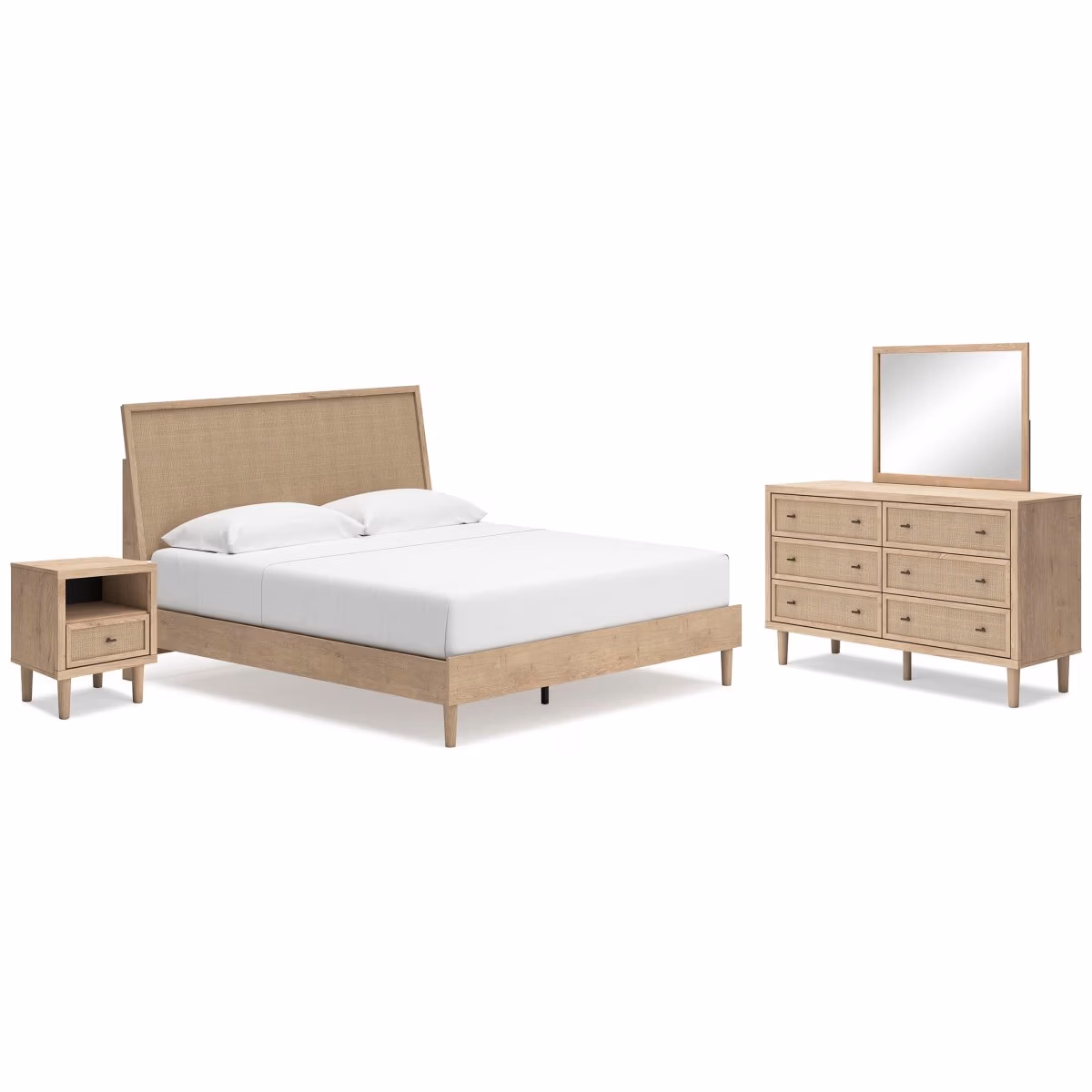 Cielden King Panel Bed, Dresser, Mirror and Nightstand - Image 2
