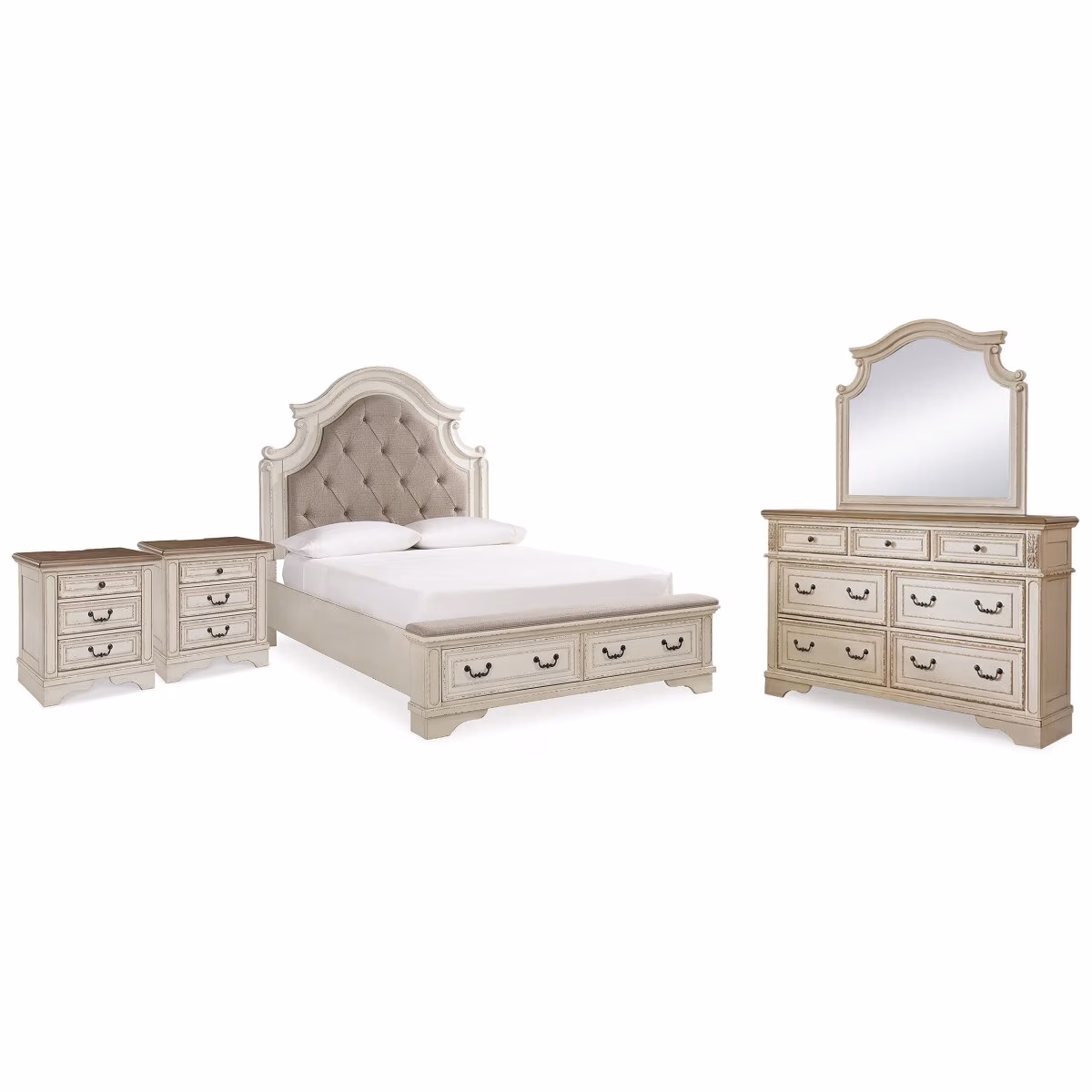 Realyn Queen Panel Bed, Dresser, Mirror and 2 Nightstands - Image 2