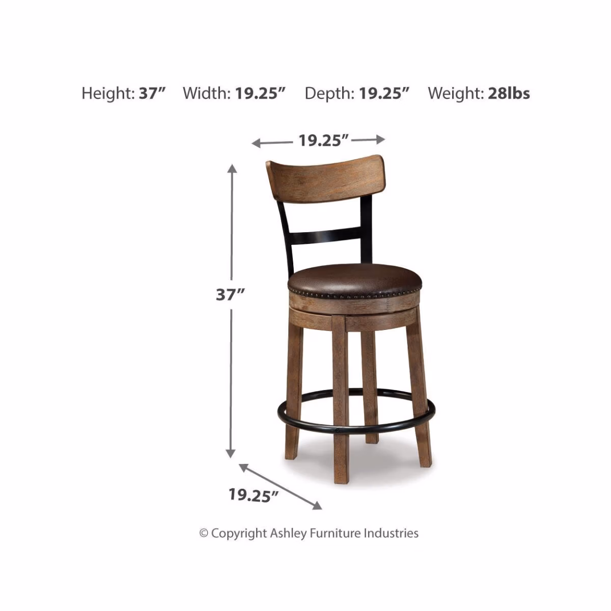 Pinnadel Counter Height Bar Stool - Image 4