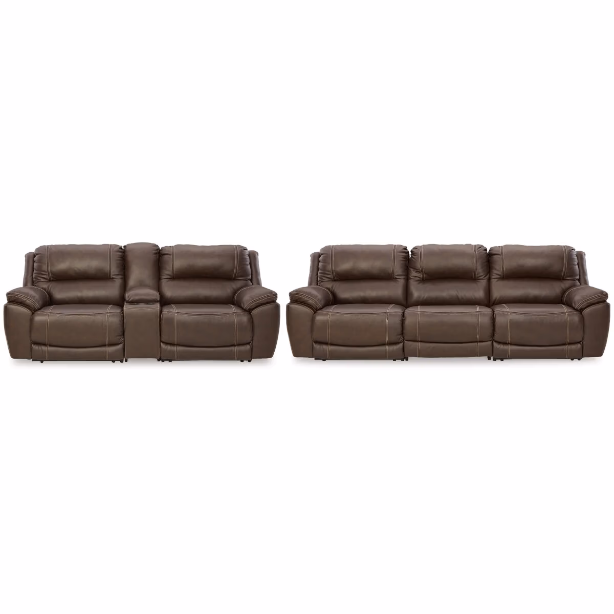 Dunleith 3-Piece Reclining Sofa and 3-Piece Loveseat with Console - Image 2