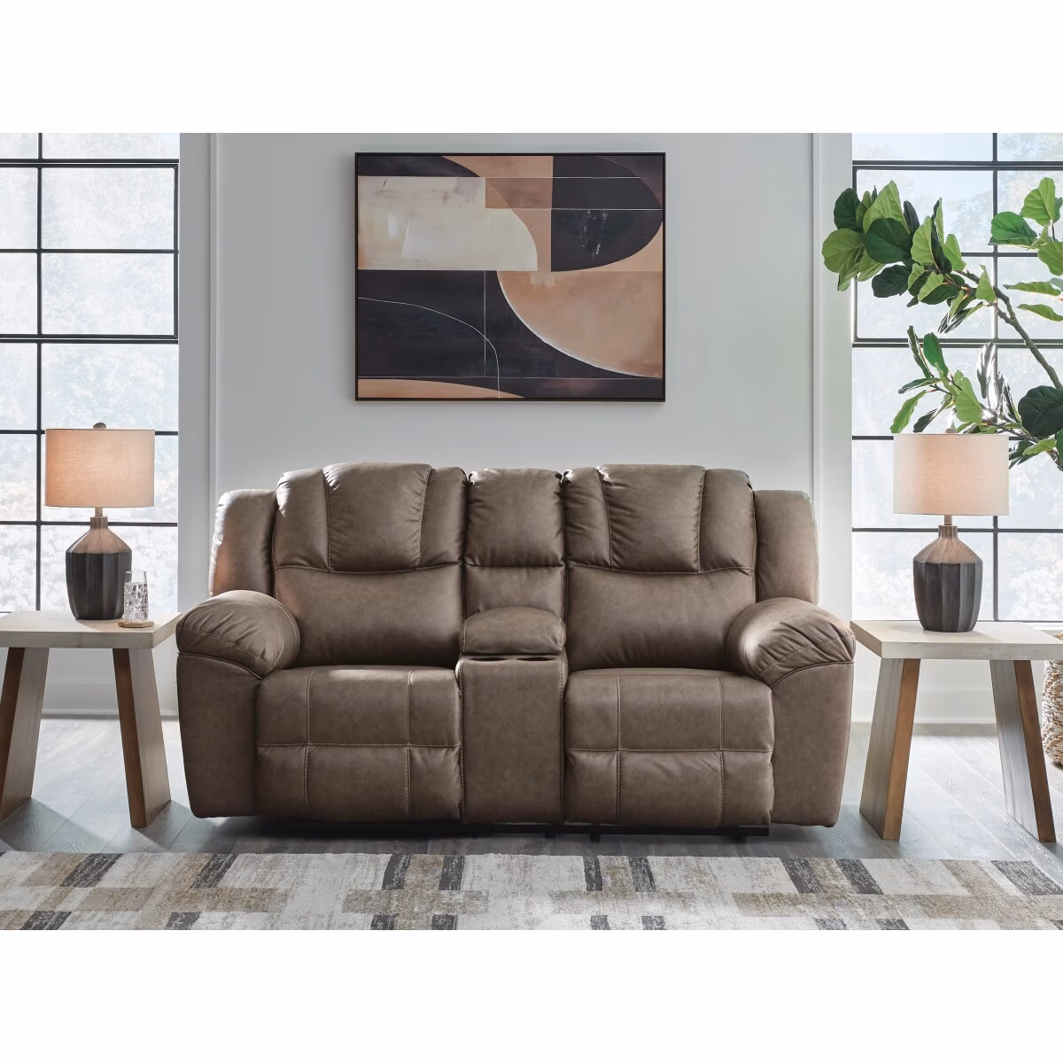 Lowilla Reclining Loveseat with Console - Image 3