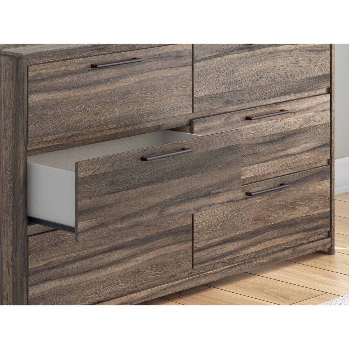 Elbrim King Panel Storage Bed, Dresser and Nightstand - Image 25