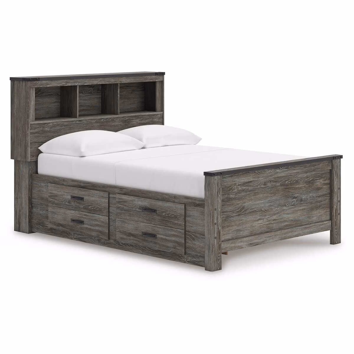 Frandern Full Bookcase Panel Bed with Storage - Image 2