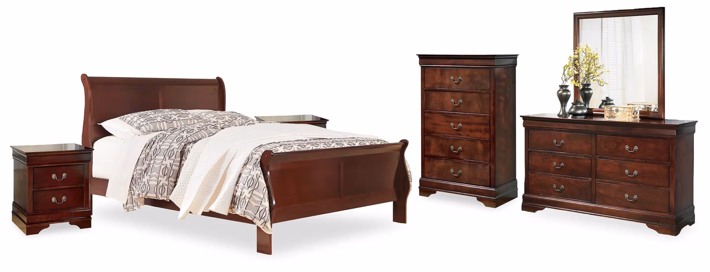 ae0e34b35e3259b9ba90297b5ec2c49d Alisdair King Sleigh Bed, Dresser, Mirror, Chest and 2 Nightstands - Image 1