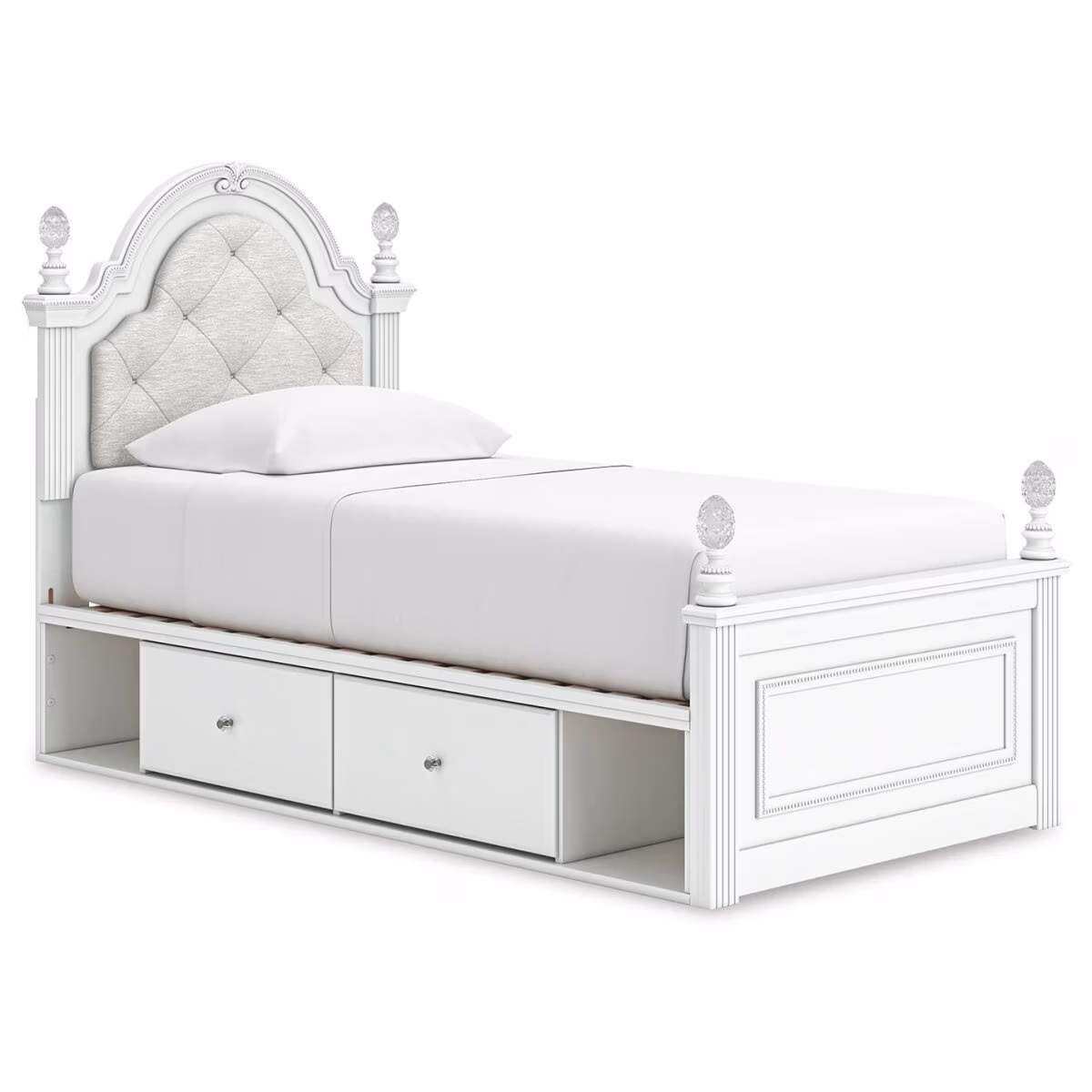 Kozlani Twin Upholstered Panel Storage Bed - Image 2
