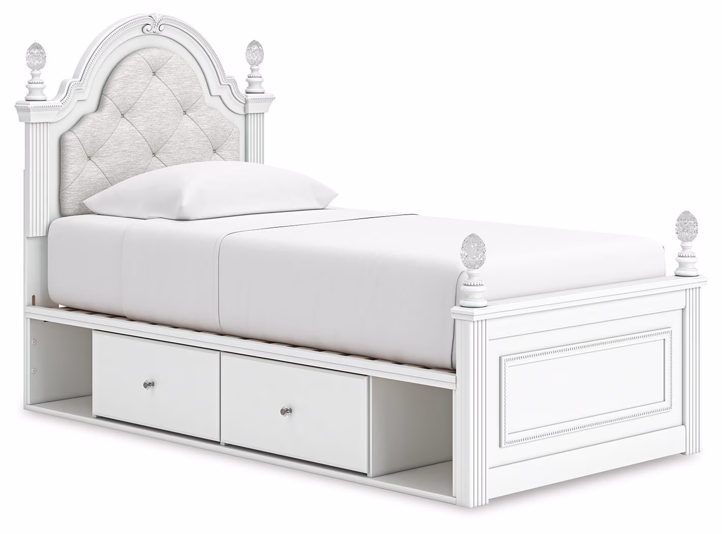 Kozlani Twin Upholstered Panel Storage Bed