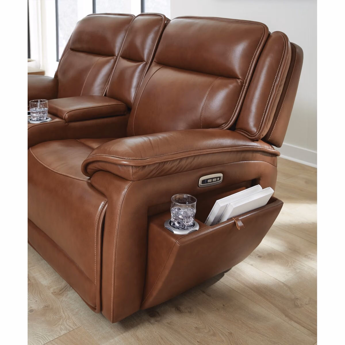 Healy Pier Power Reclining Loveseat with Console - Image 8