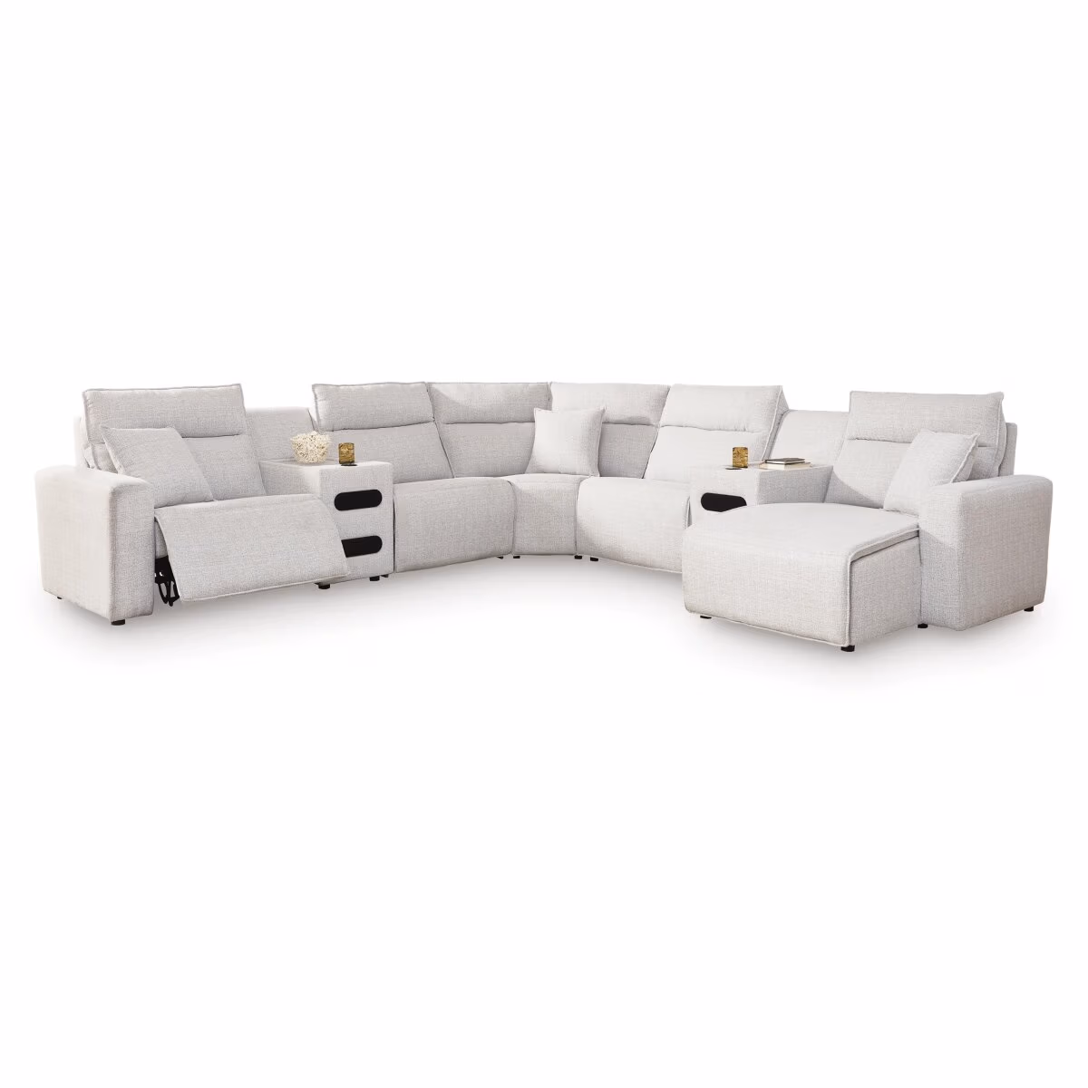 Modmax II 7-Piece Power Reclining Sectional with Chaise and Audio Consoles - Image 2